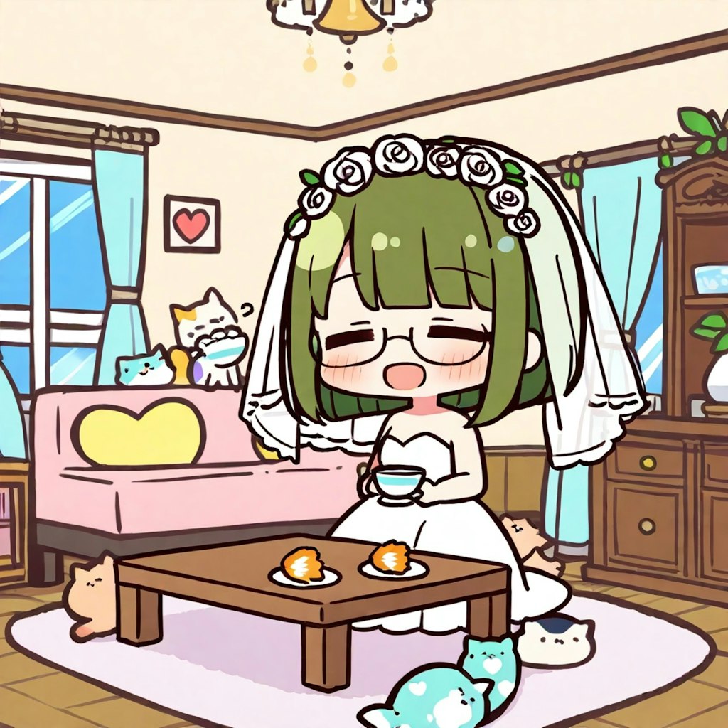 猫と花嫁ちゃん