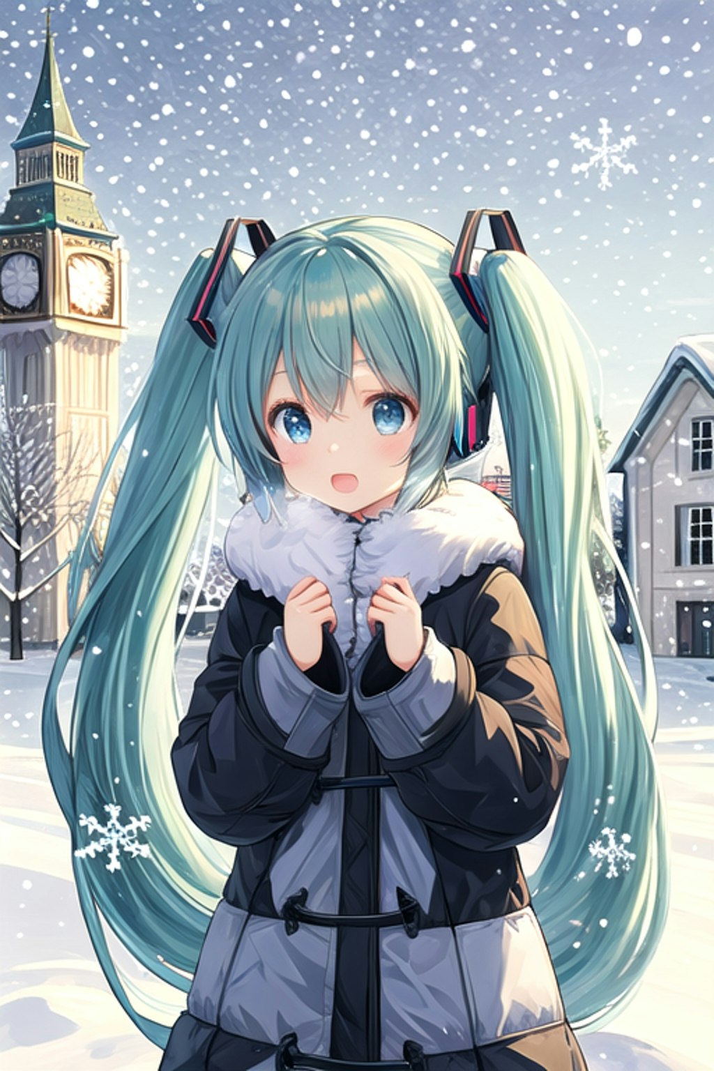 雪の街のミクちゃん