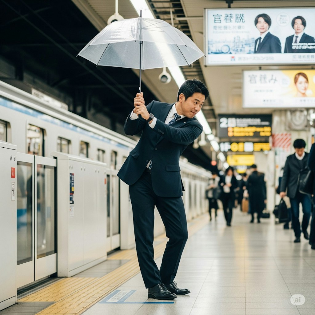 傘をたため！
