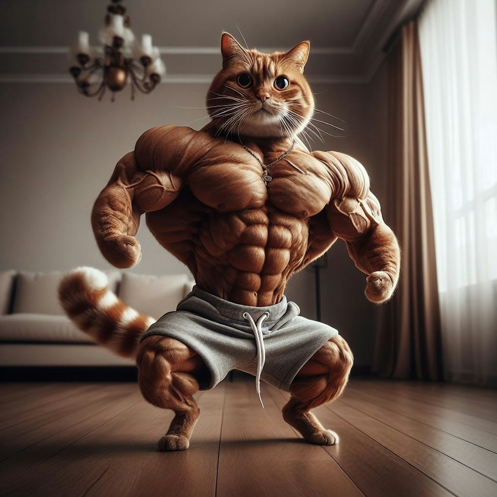 【筋肉注意】鍛えすぎた猫③