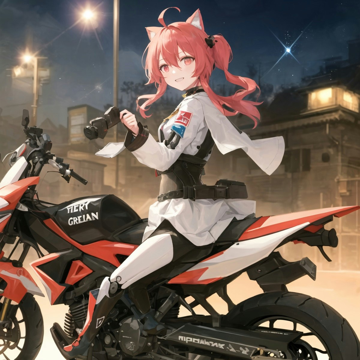 サイバーパンク風獣耳ロボット娘とバイク２ | chichi-pui（ちちぷい