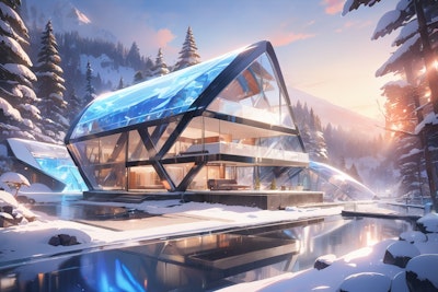 雪と水とガラスの家 | の人気AIイラスト・グラビア