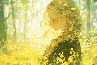 黄色の森