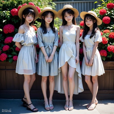 Lantana flower Girls
