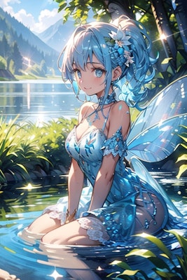 水の妖精の女の子