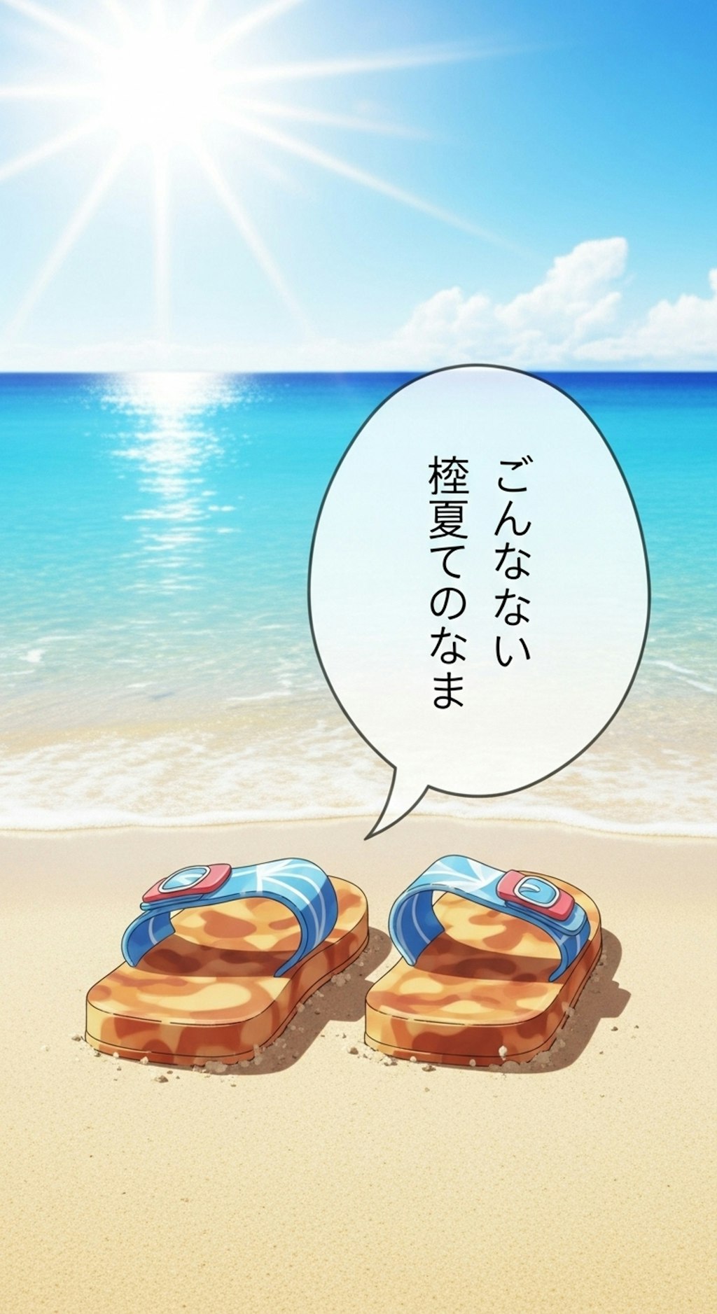 今日はビーチサンダルを喋らせてみた