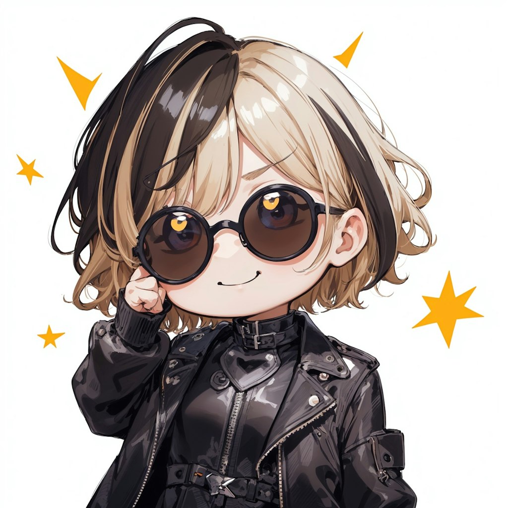 sunglasses chibi girl