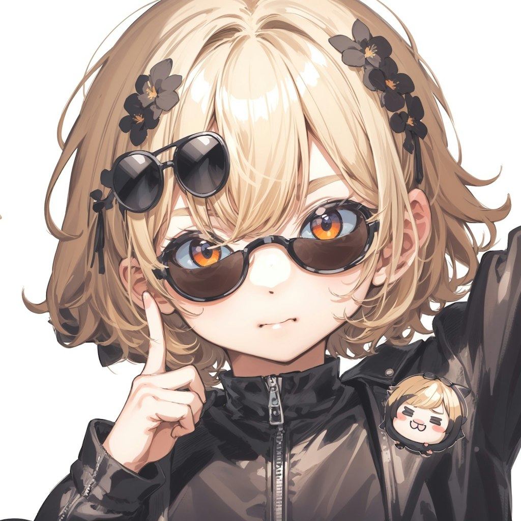 sunglasses chibi girl