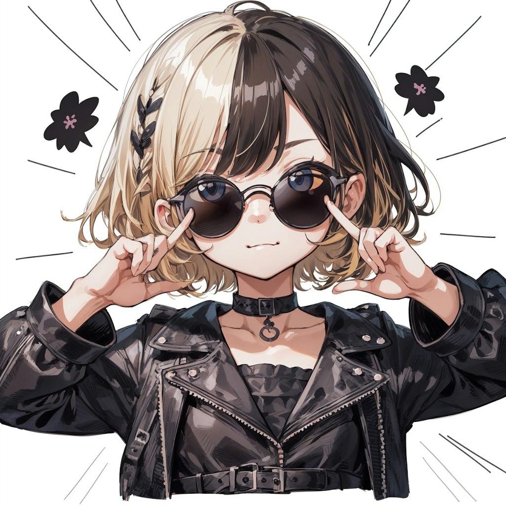 sunglasses chibi girl