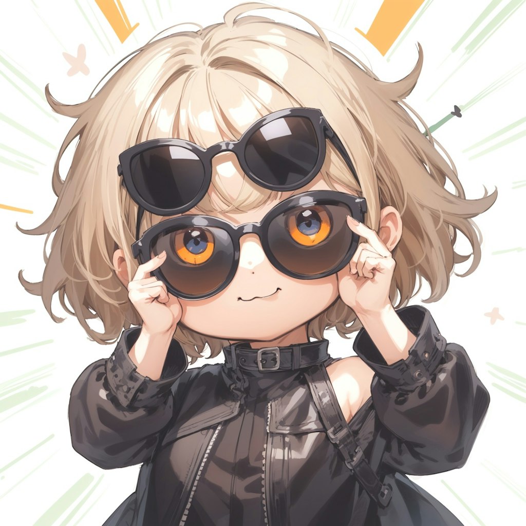 sunglasses chibi girl