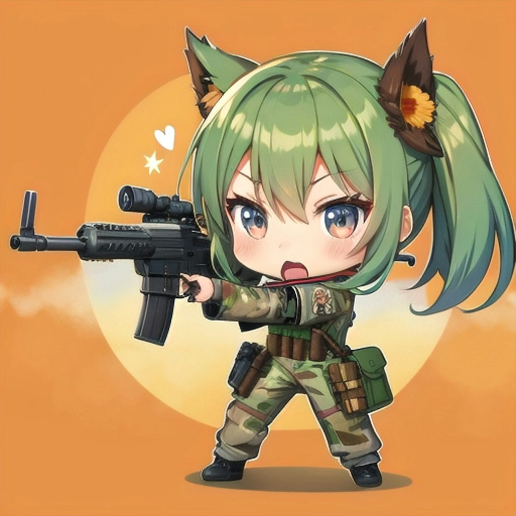 ミリタリー　戦う少女