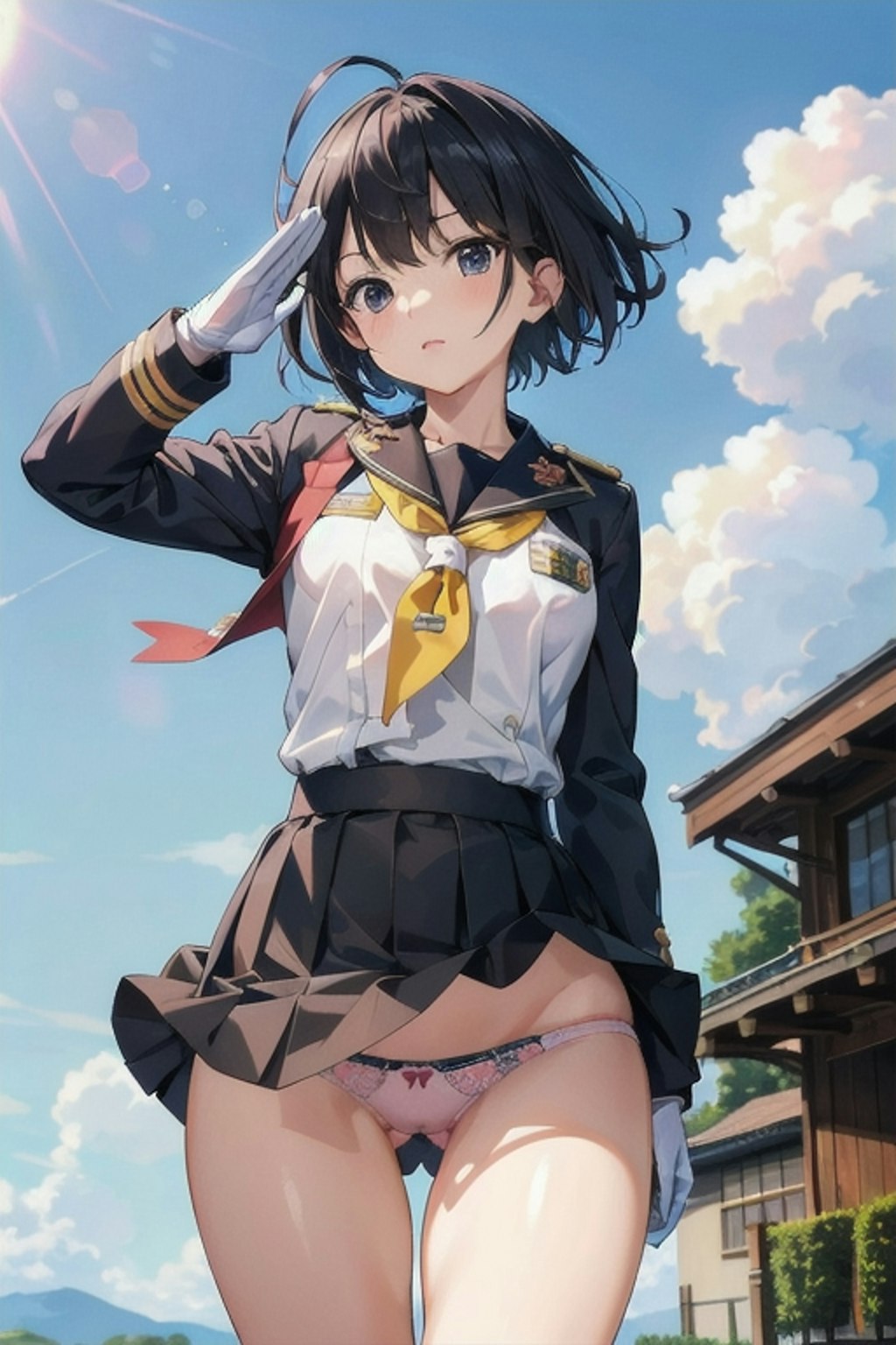 軍服の女の子