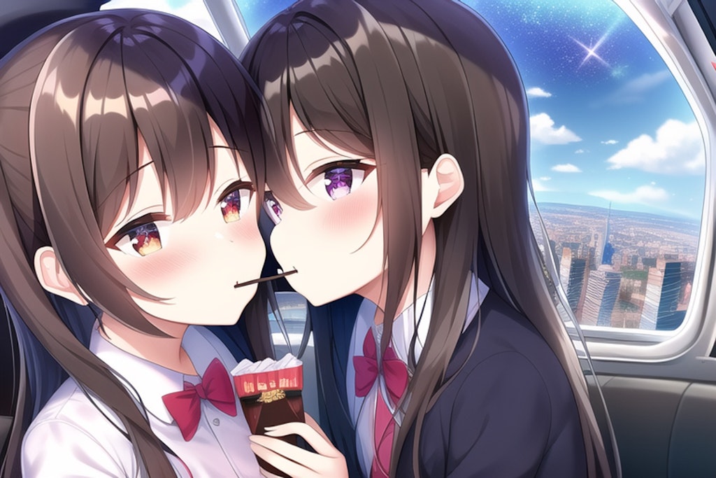 2人でポッキーゲーム