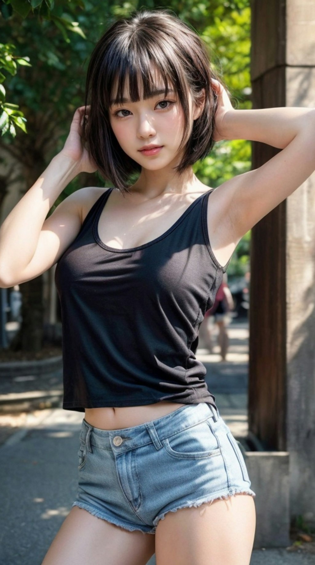 black tanktop armpit