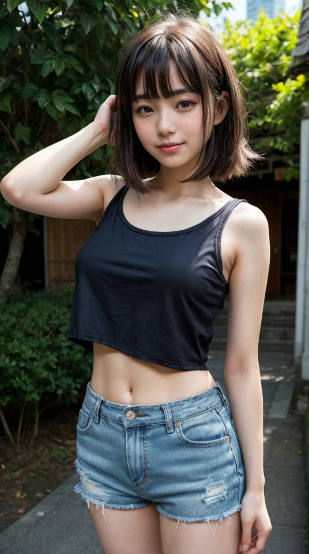 black tanktop armpit