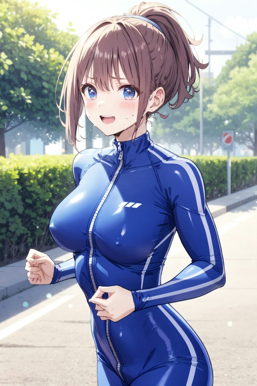 Jogging in the park