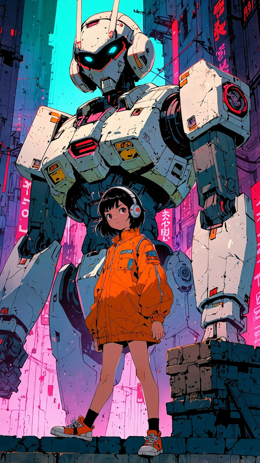 少女と巨大ロボット