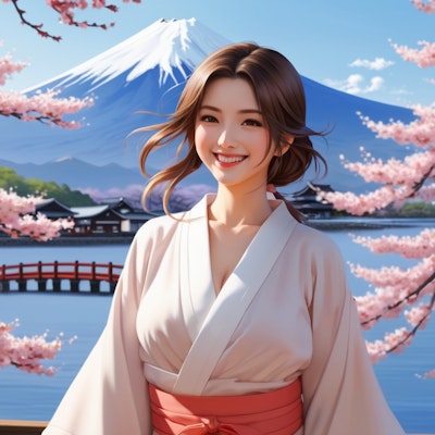 富士と桜と巫女さんと64　20240326