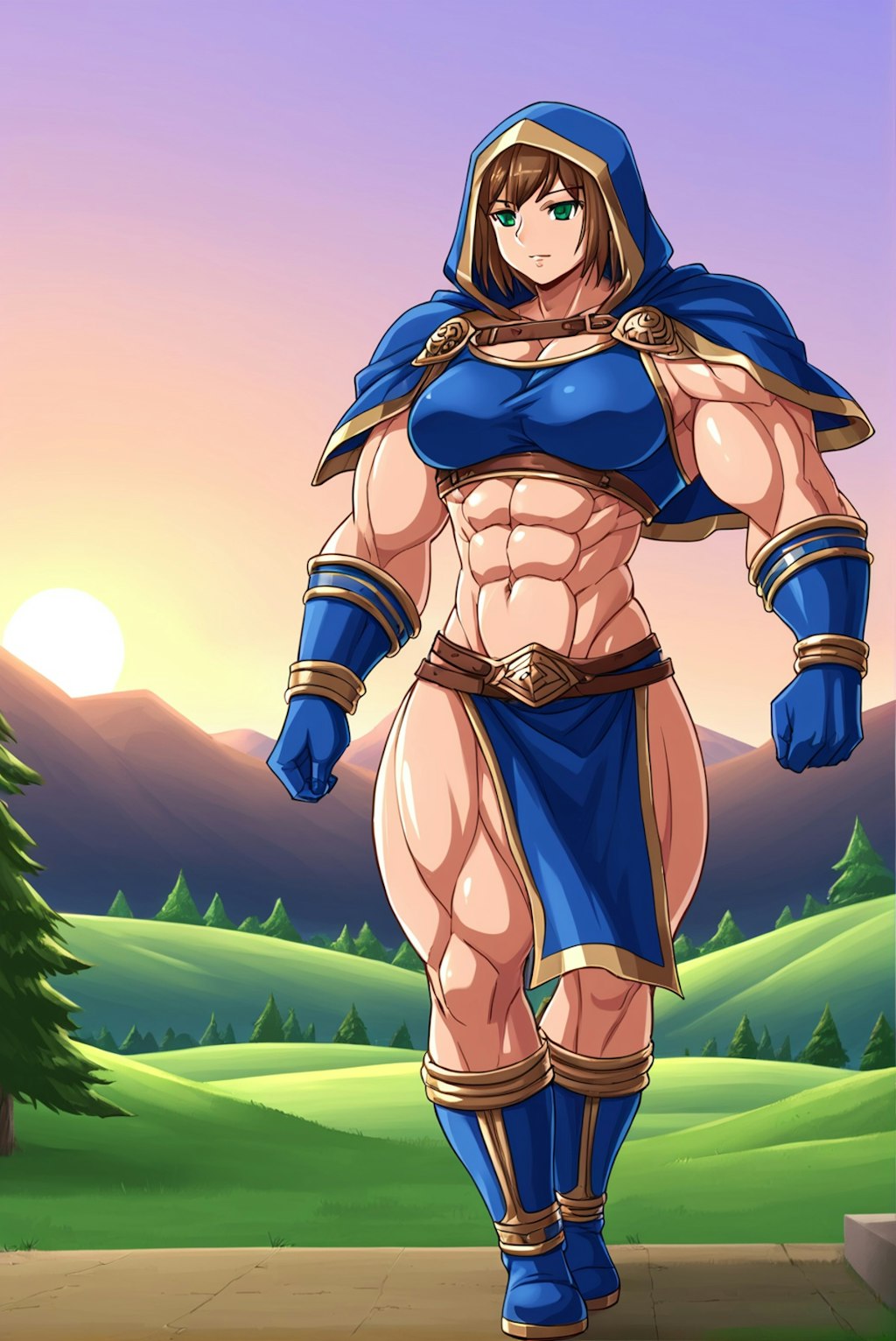 戦士系筋肉娘のイラスト詰め合わせ
