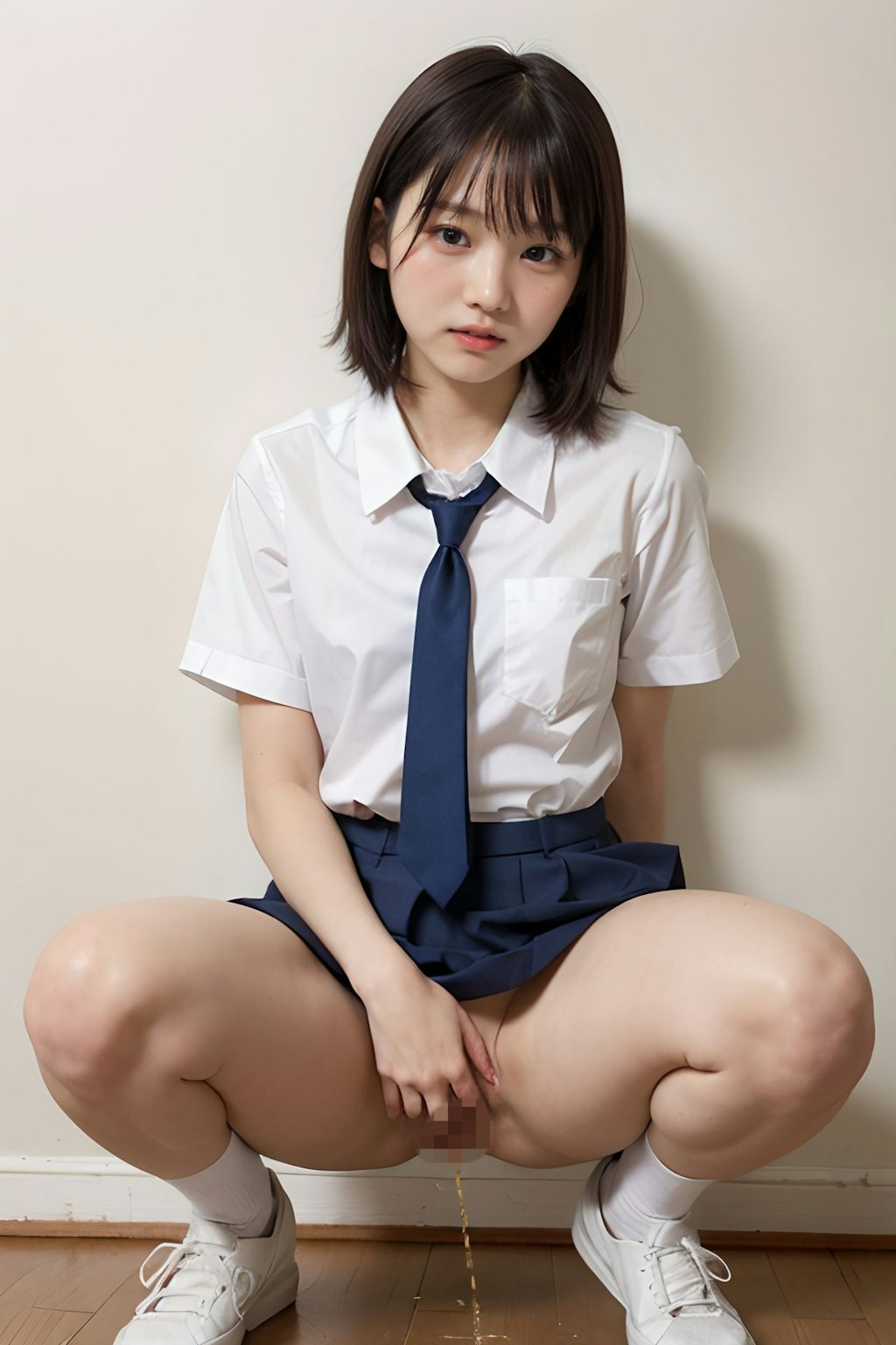 女子校生の妹のおしっこ姿