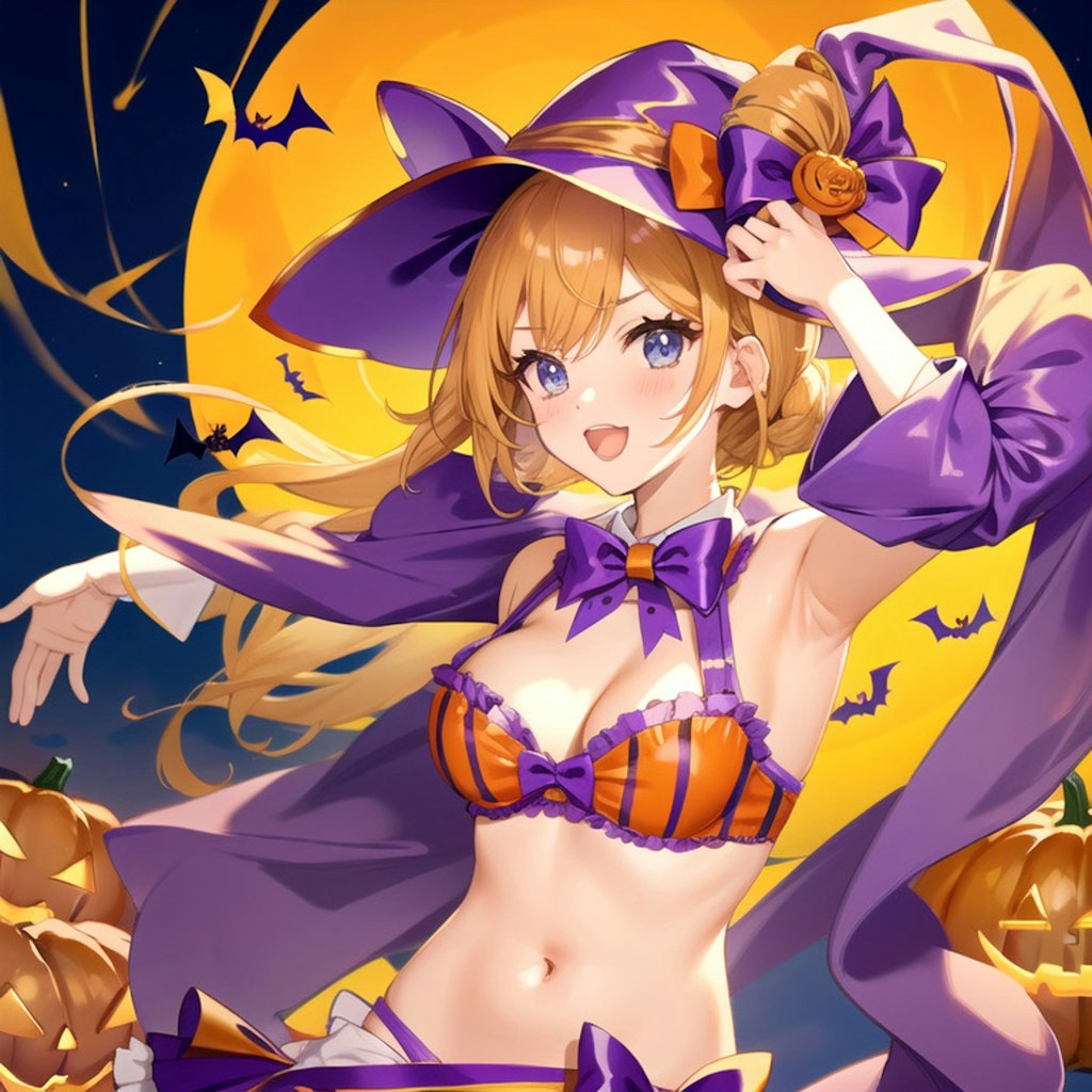 魔女コスハロウィンバージョンだよ！