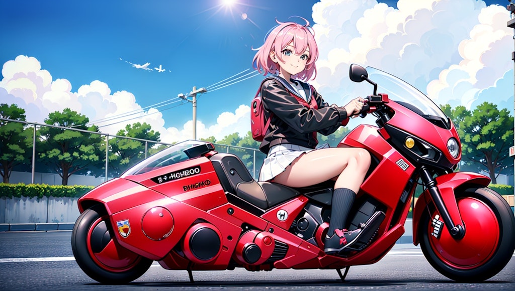 アレっぽいバイクに乗ってるJK