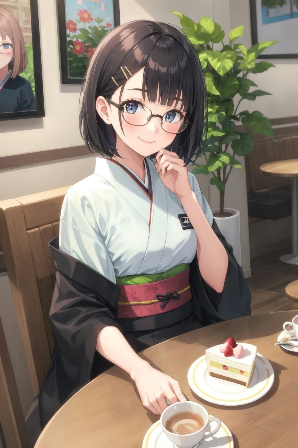 メガネちゃん👓✨とカフェで休憩🍰☕✨