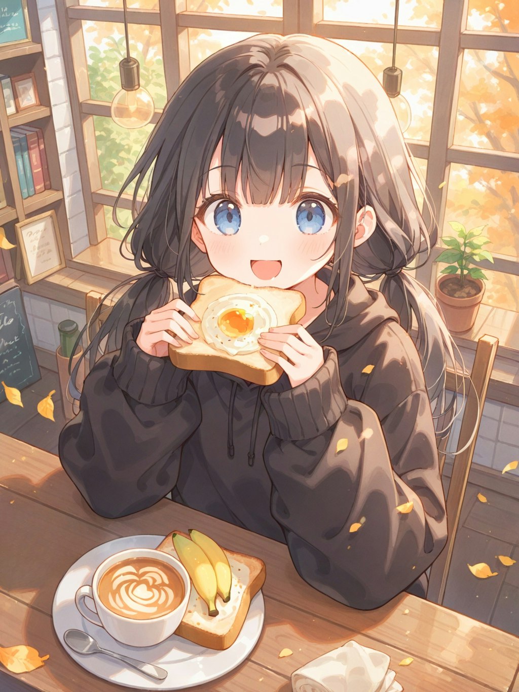 モーニングのトーストとコーヒー