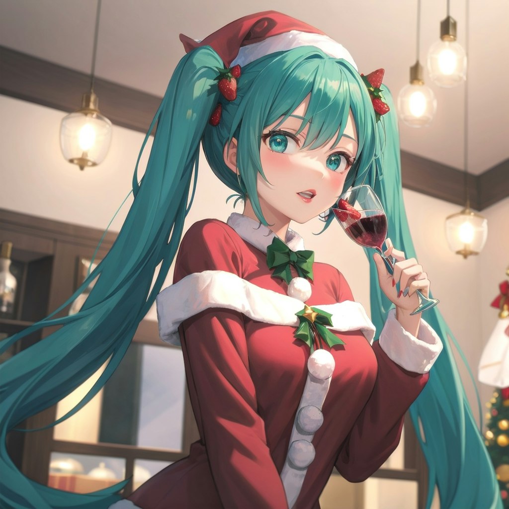 ミクさんとクリスマス🍷