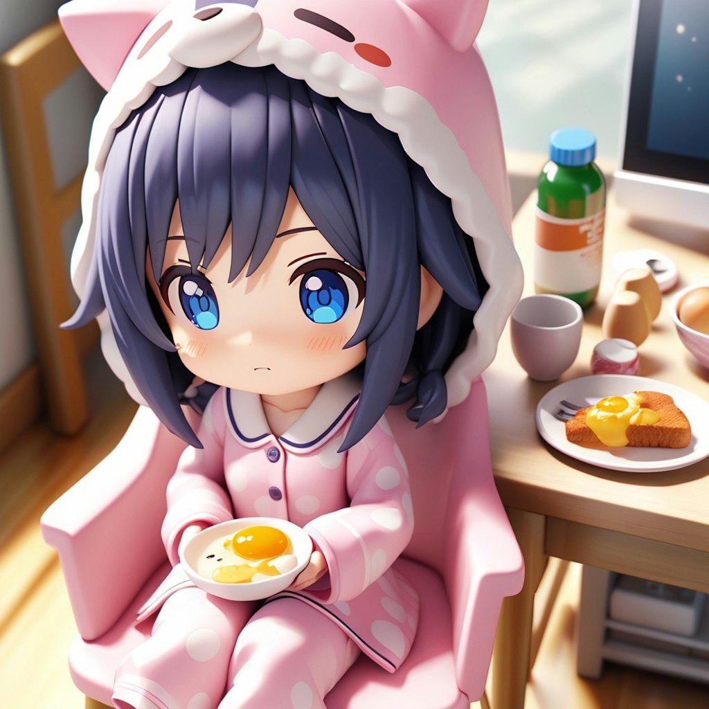 ねんどろいど風の朝食娘さん