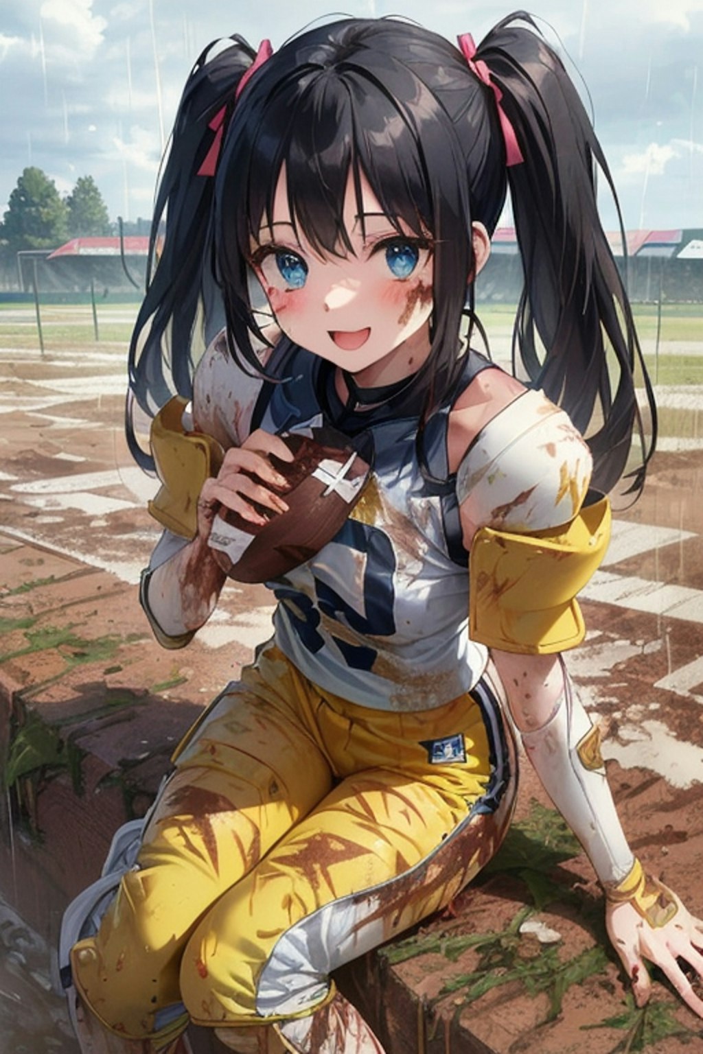 🏈泥まみれの女子アメフト 74