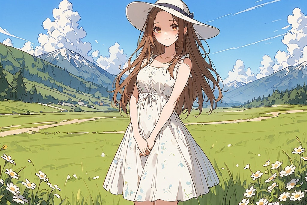 草原のおでこちゃん２👒🌼✨