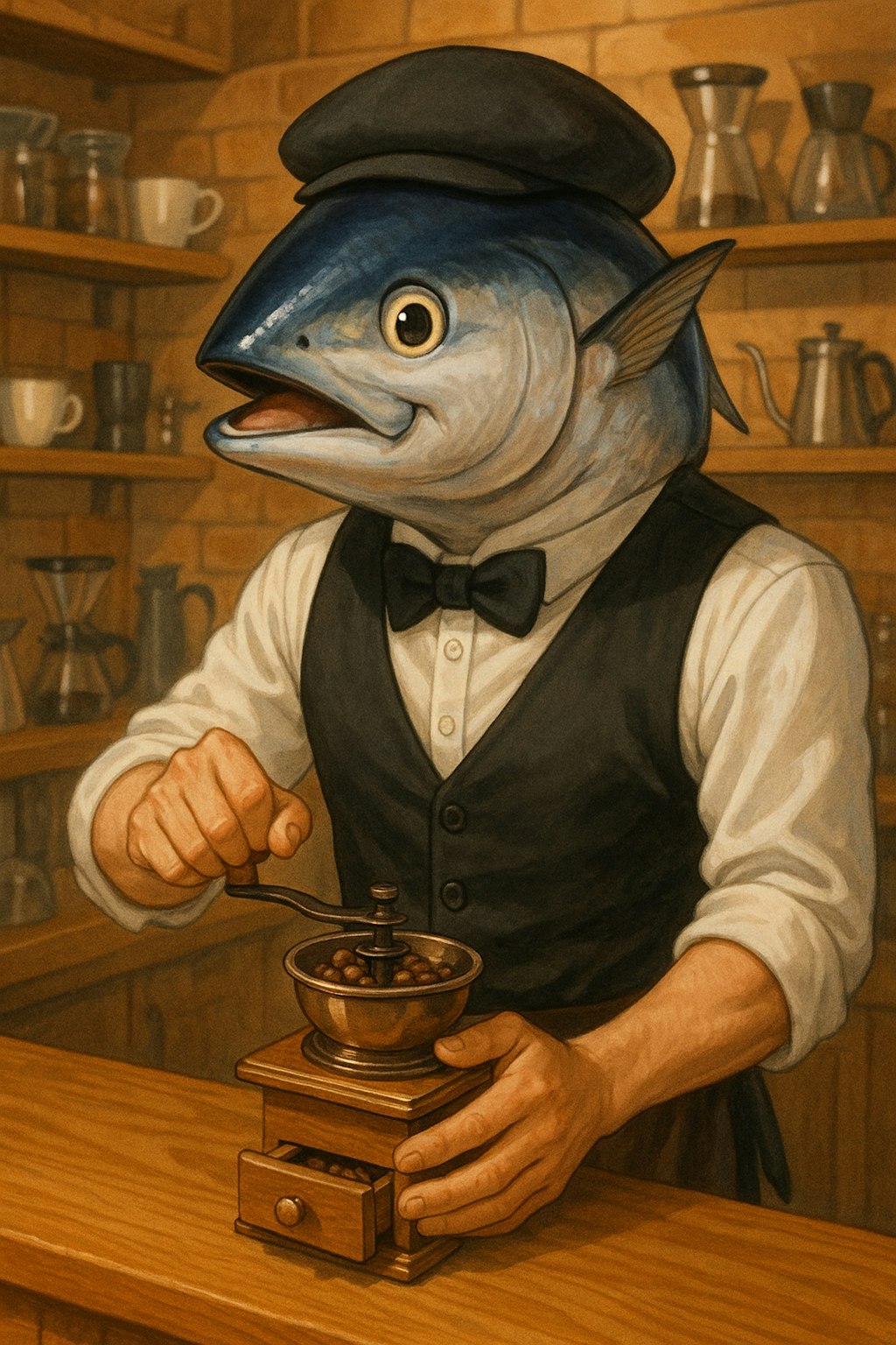 海辺のカフェでバイトするこなっつぁん