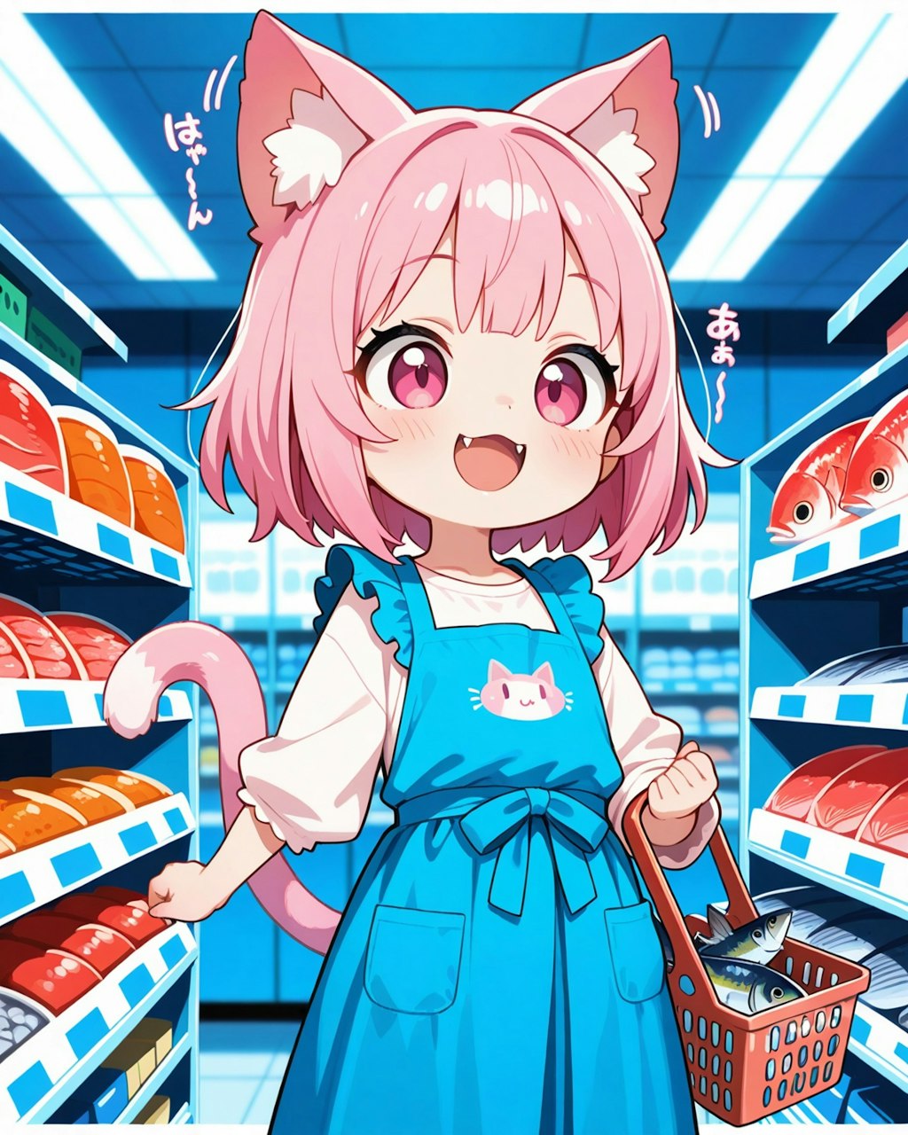 スーパーちちぷいでお買い物をするねこ主婦。