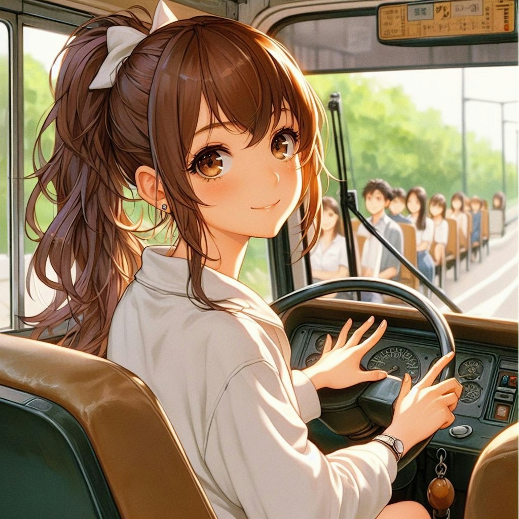 可愛いバスの運転手さん❤️