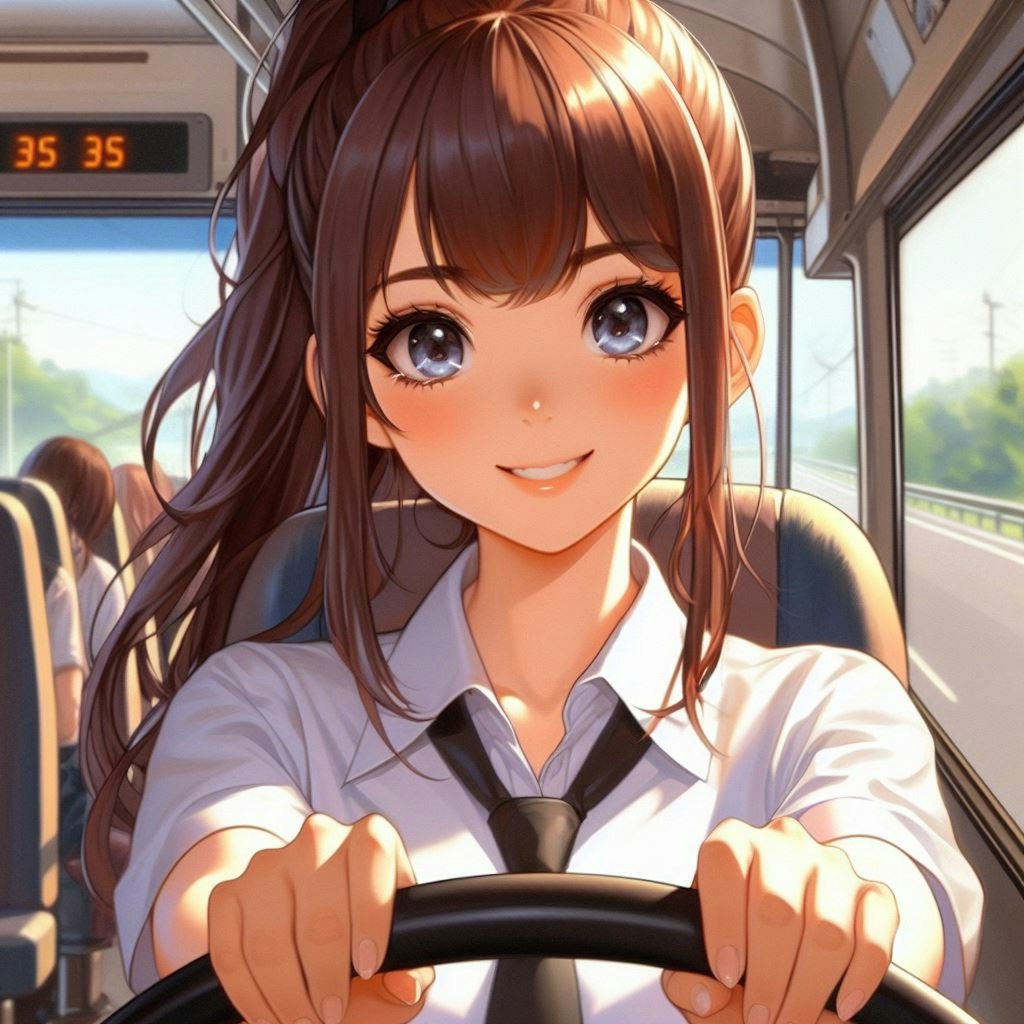 可愛いバスの運転手さん❤️