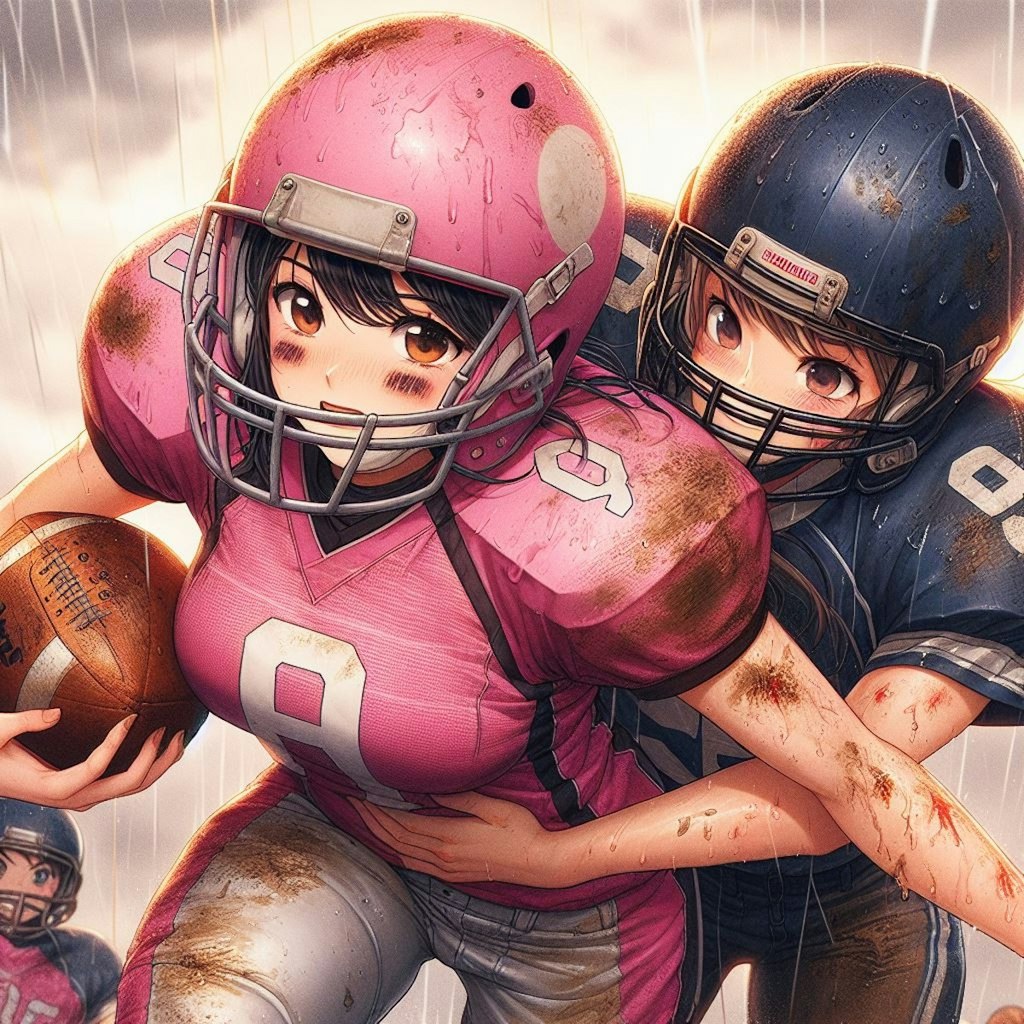 🏈泥まみれの女子アメフト 95