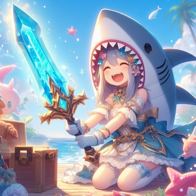 レアアイテムドロップ -サメ少女RPG-