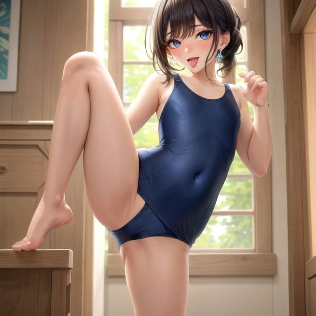 [R-18] スク水妊婦 (12枚)