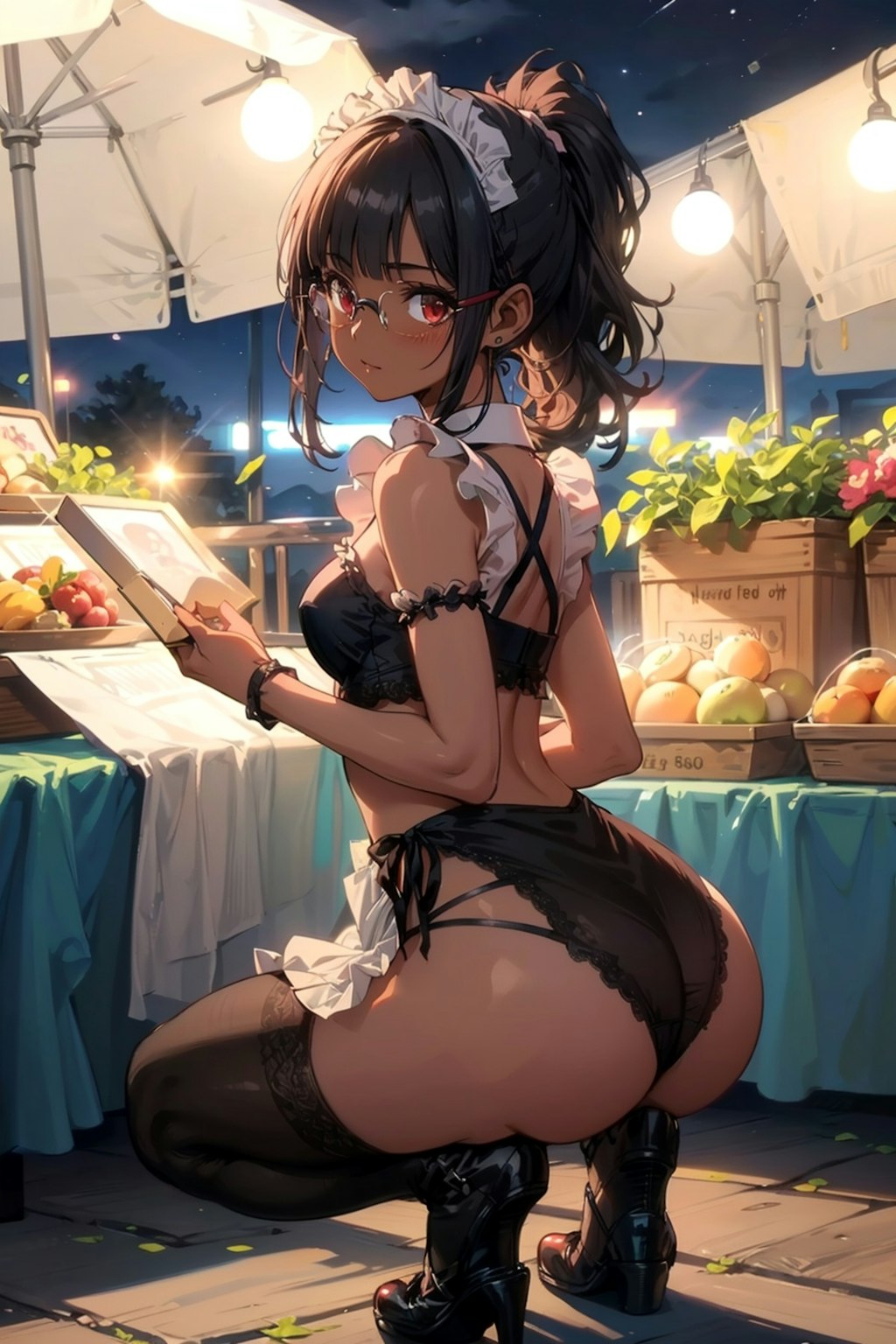 メイドの眼鏡っ娘