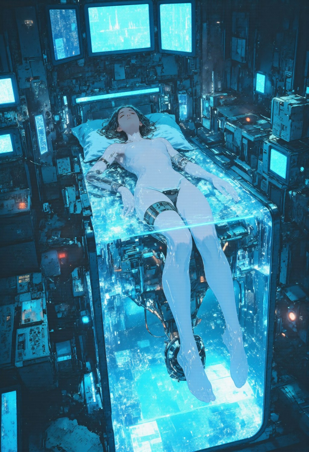 休息するサイボーグ