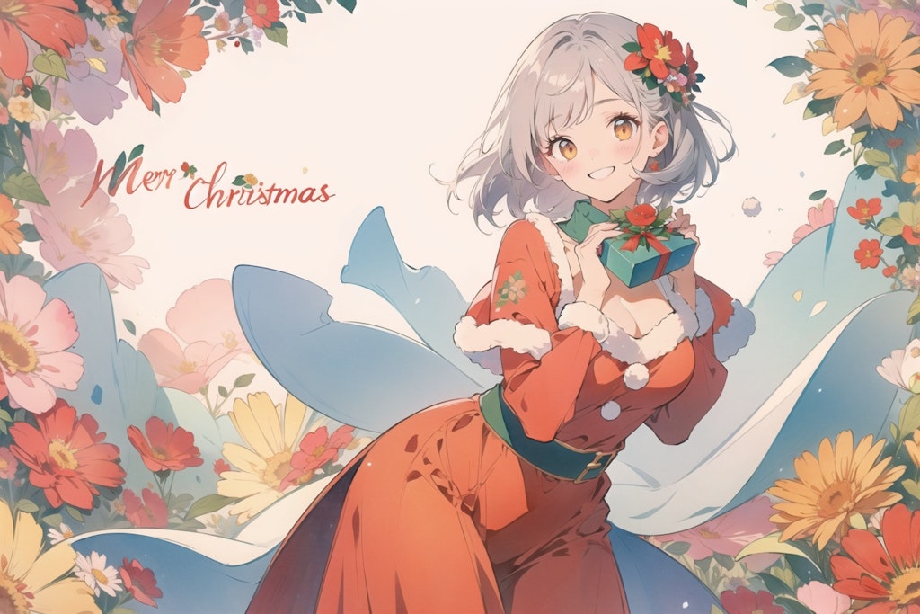 看板娘「merry Christmas!!」