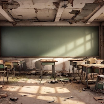 廃墟の教室