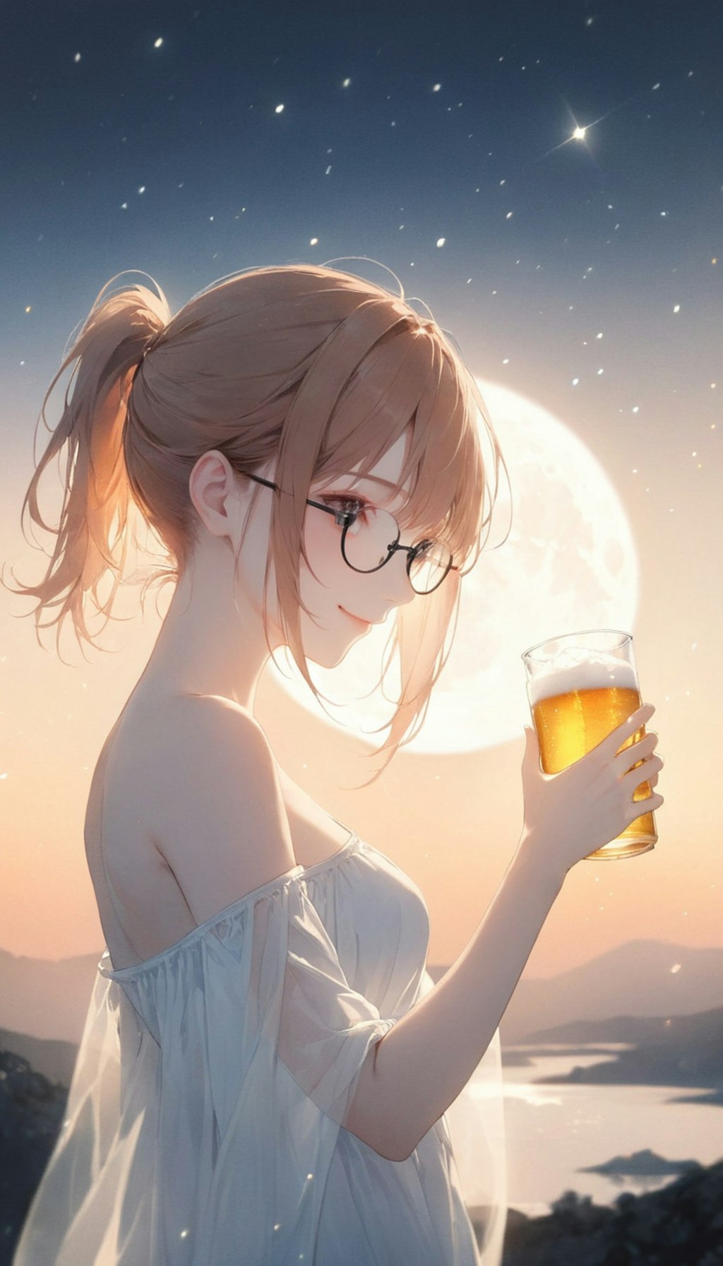 月見で一杯