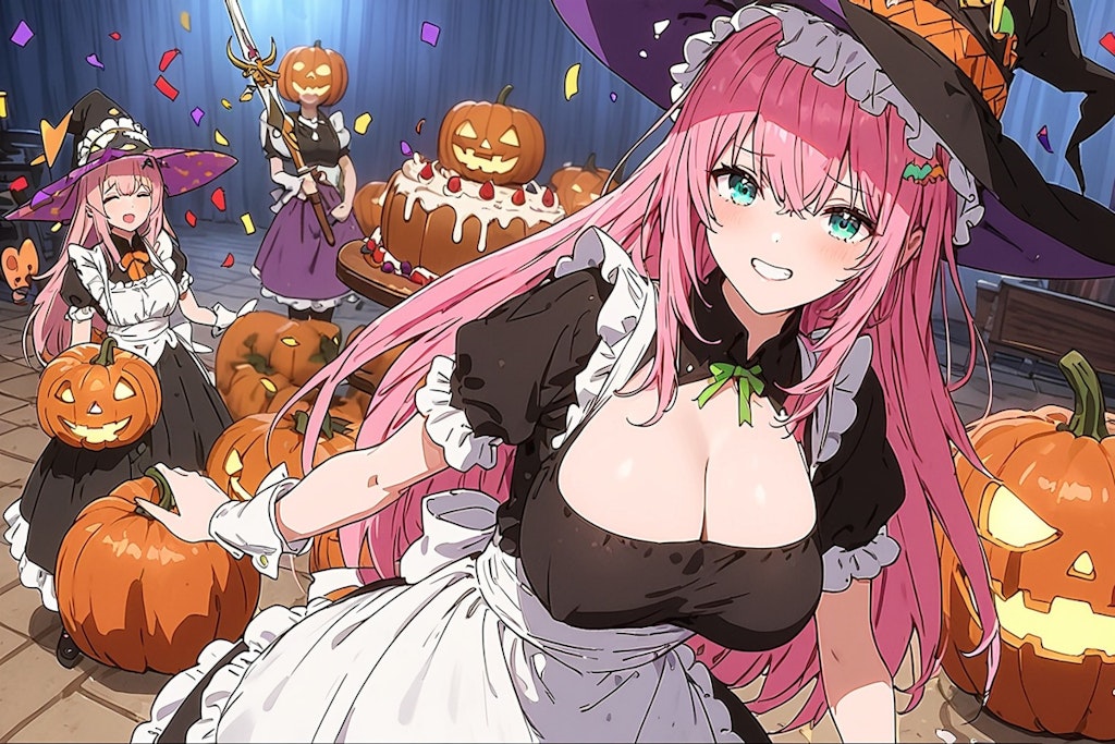 Maid girls Halloween party