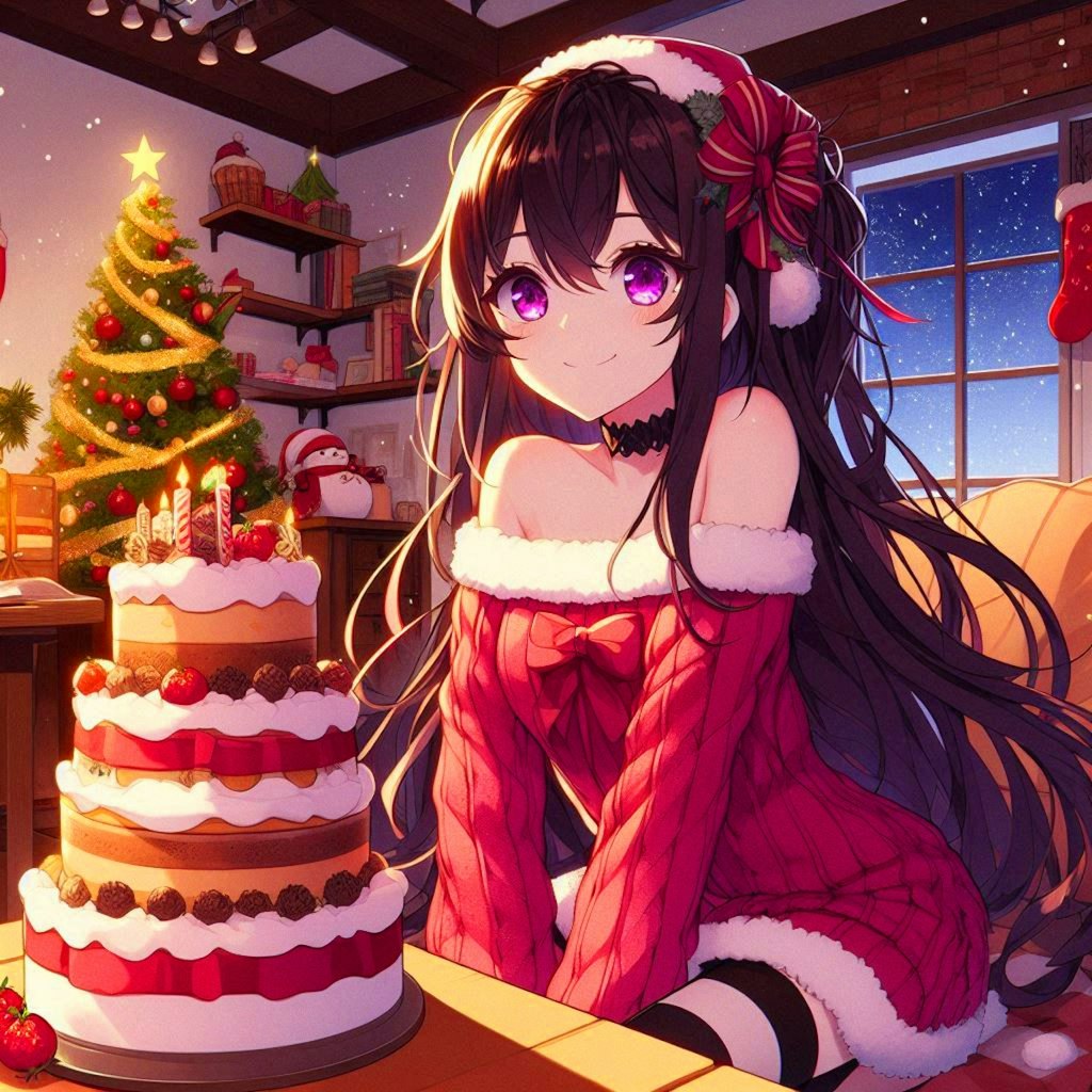 クリスマスケーキと、うちの子★その1(12枚)