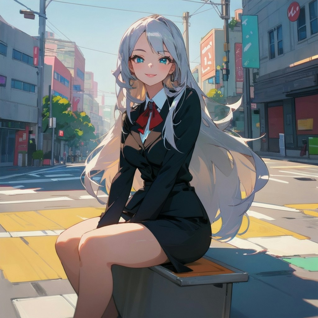 銀髪の女の子 silver hair girl