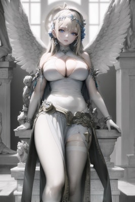 翼ある女神さまの彫像