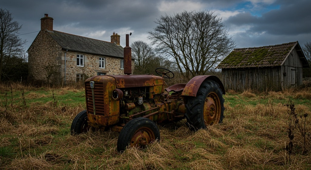 放置されたトラクター