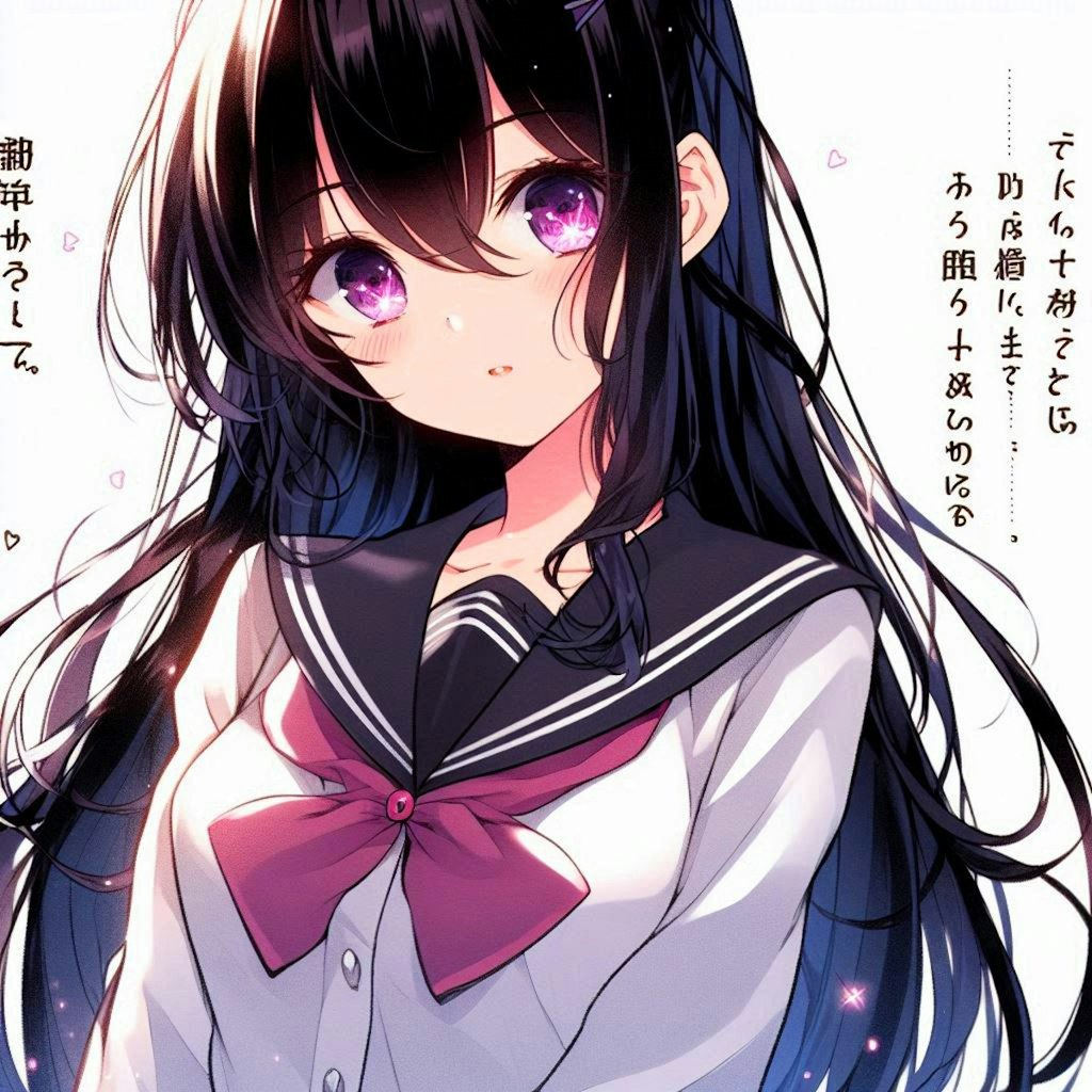 少女漫画な、黒髪ロング少女♥その1-2(7枚)